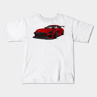 Mercedes AMG GTS widebody Stance Race car Kids T-Shirt